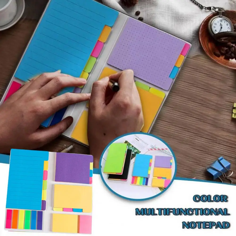 Scratch Pad Shell Vibrant Color Sticky Notes Water-Based Adhesive Reusable Bright Color Memo Pad Office Supplies