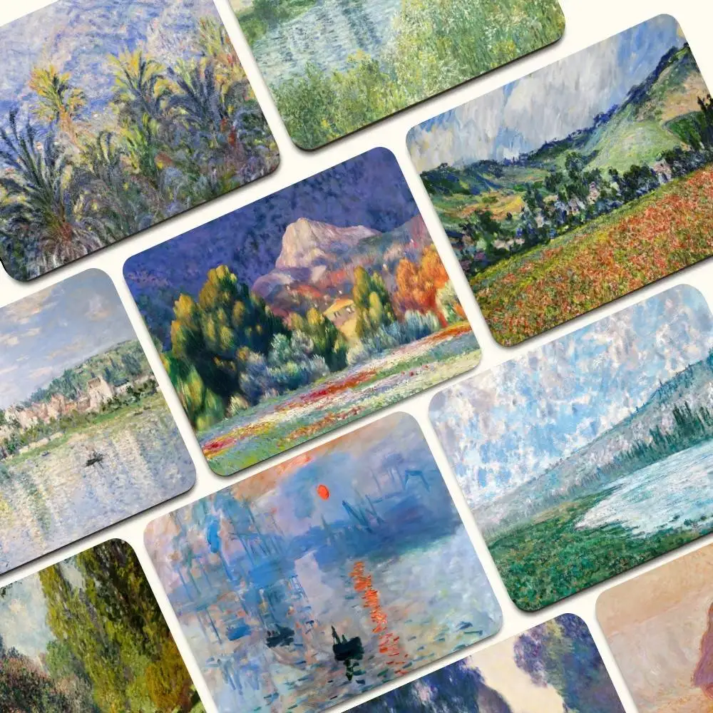 Retro Art C-Claude Monet Animation Table Mat Student Mousepad Computer Keyboard Pad Games Pad Desk Mat for PC Mouse Carpet