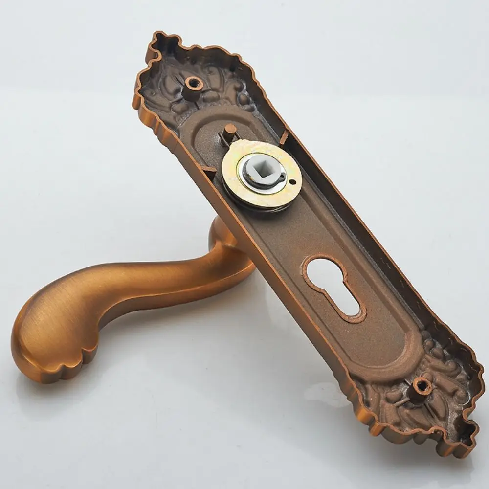 

European Style Door Handle Locks Set Vintage Anti-theft Security Lock Easy Install with 3pcs Keys Interior Door Knobs