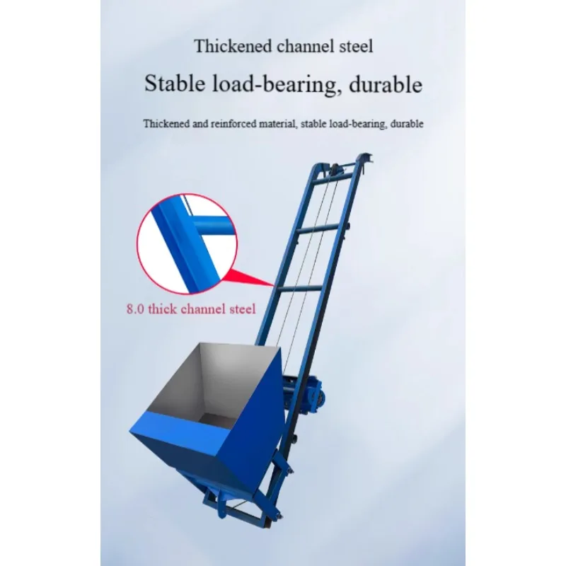

Electric Concrete Conveyor 8m 20m Mortar Transport Machine Construction Site Slope Loading Bucket Elevator 220V 380V