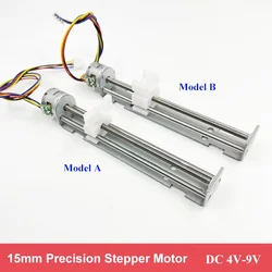 1PC Precision DC 5V- 9V Micro 15mm 2-phase 4-wire Stepping Stepper Motor 80mm Linear Actuator 15.5 Ohms for 3D Printer