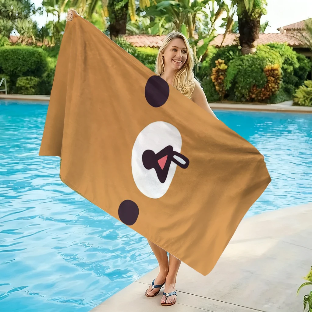 Towel Small Sport - Funny Bear Emoji Beach Towel Small