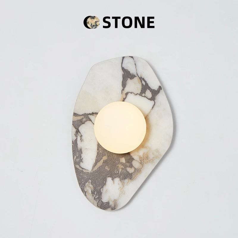 Nordic Design Irregular Stone Wall Lamp Living Room Background Bedroom Bedside Corridor Balcony Bathroom Mirror Wall Lamp Decor