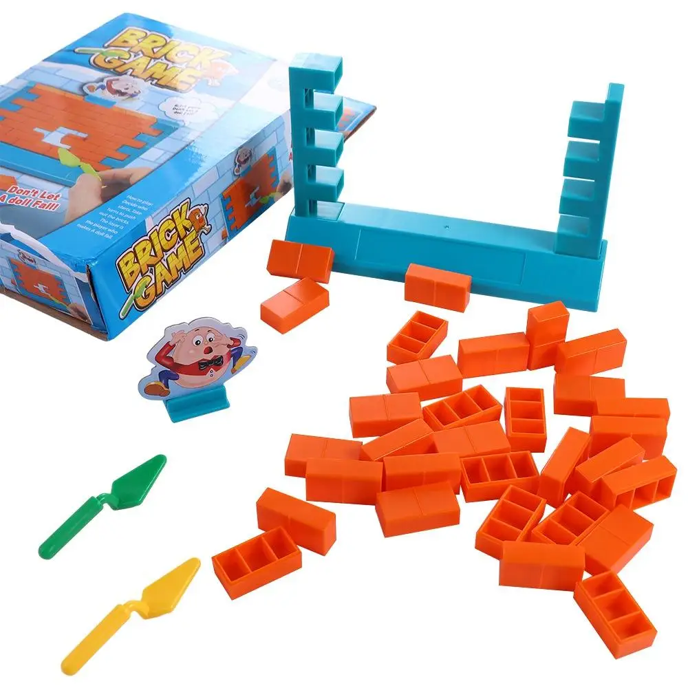 Demolish-Juego de mesa de pared de empuje para niños, dos jugadores de plástico, ladrillo de empuje, juguetes de batalla interactivos educativos lgicos