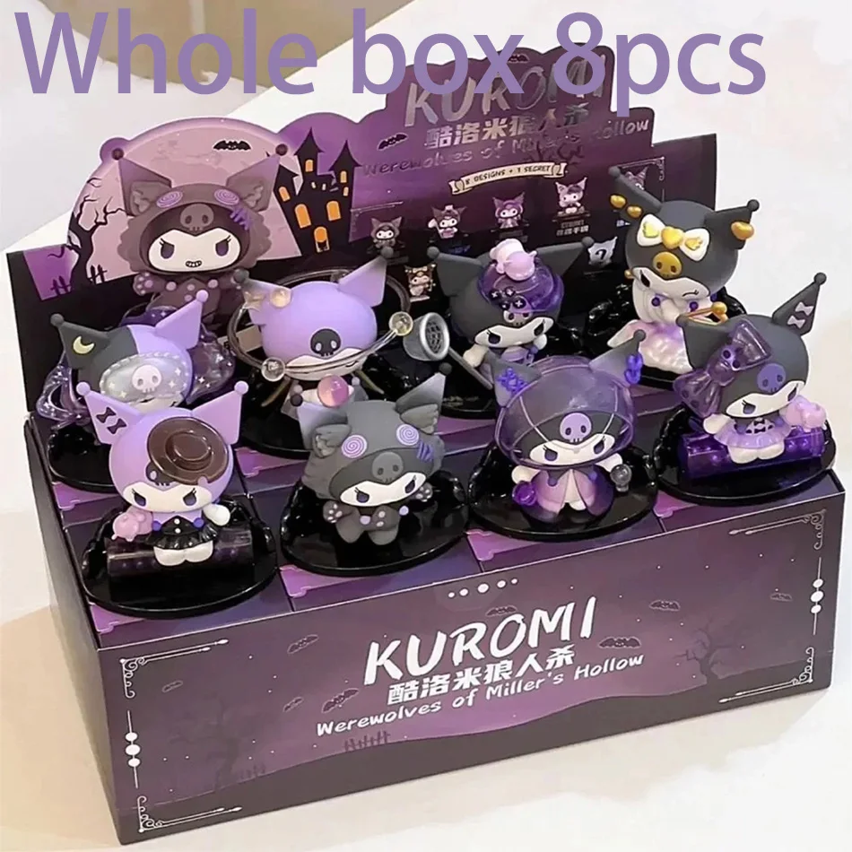 Sanrio Blind Box Cartoon Kuromi Puppe Glücksbringer Anime-Serie Actionfigur Modellpuppe Kinderspielzeug Schreibtisch-Deko Geburtstagsgeschenk