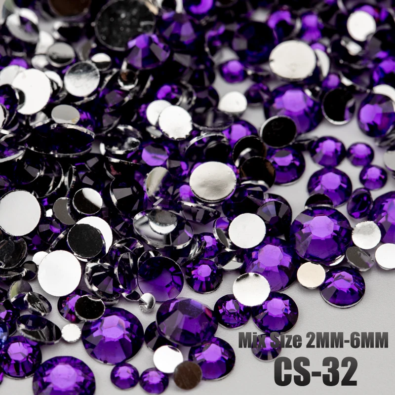 VDD 30/100g Gemischte Größen 2-6mm Harz-Strass-Kristall-Flachsteine aus Kunststoff Großhandel DIY Nagelzubehör Kunsthandwerk Dekoration – Detail 36