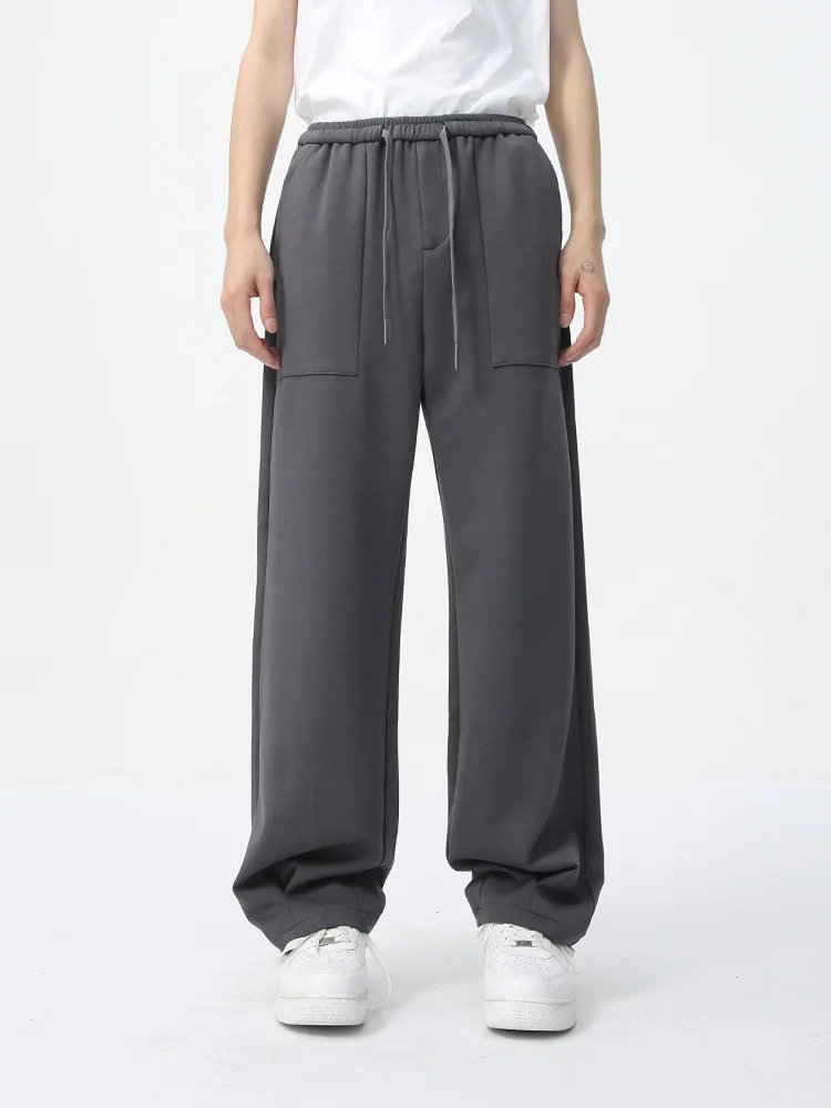 

Glowing Box 25AW Straight Leg Elastic Waist Sports Pants Large ket Color Casual Loose Long Trousers Versatile Youth ...