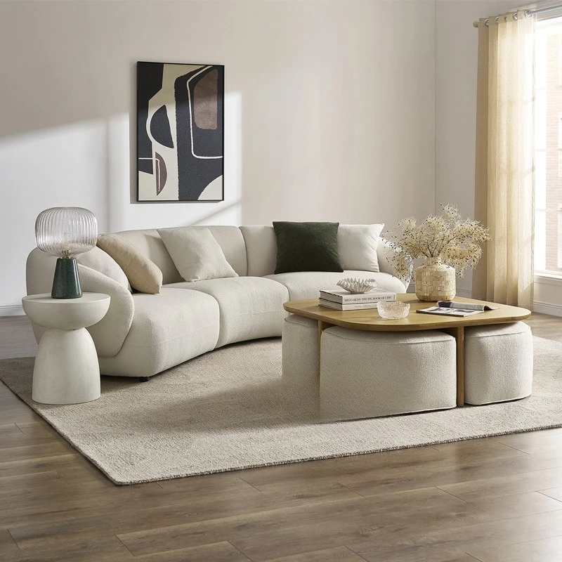 designer living room coffee table, Italian minimalist balcony, creative small apartment, sofa stool coffee table