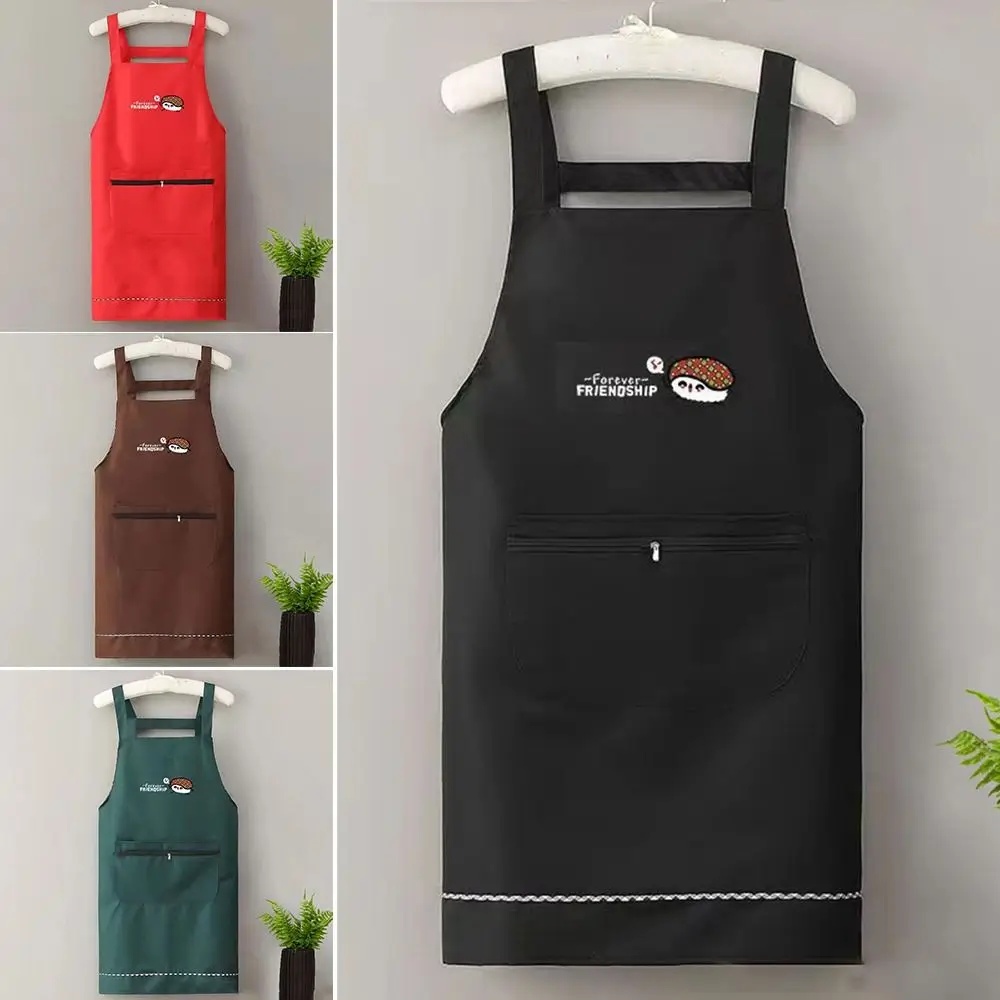 Household Waterproof Kitchen Apron Household Abrasion Resistant Work Apron Antifouling Barista Apron Restaurant