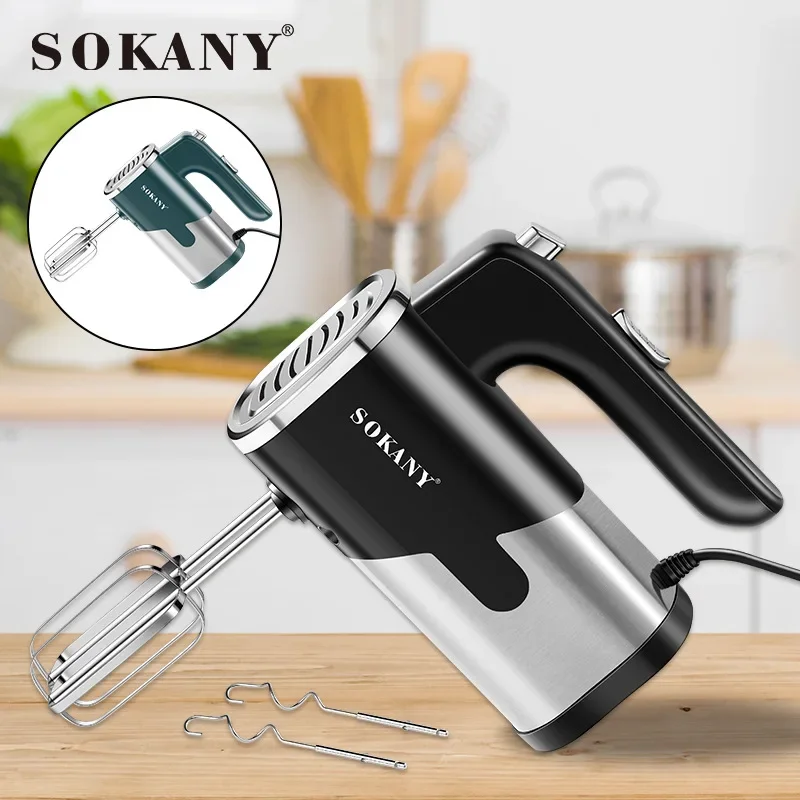 Hand Mixer Electric, 5-Speed 800W Powerful Motor, Hand Mixer Electric Handheld with Accessories, Flat Beaters, Dough Hooks