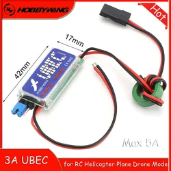 Hobbywing 3A UBEC Max 5A 5V/6V Lowest RF Noise BEC 2-6S Lipo Switching Regulator for RC Helicopter Plane Drone RC Model Parts