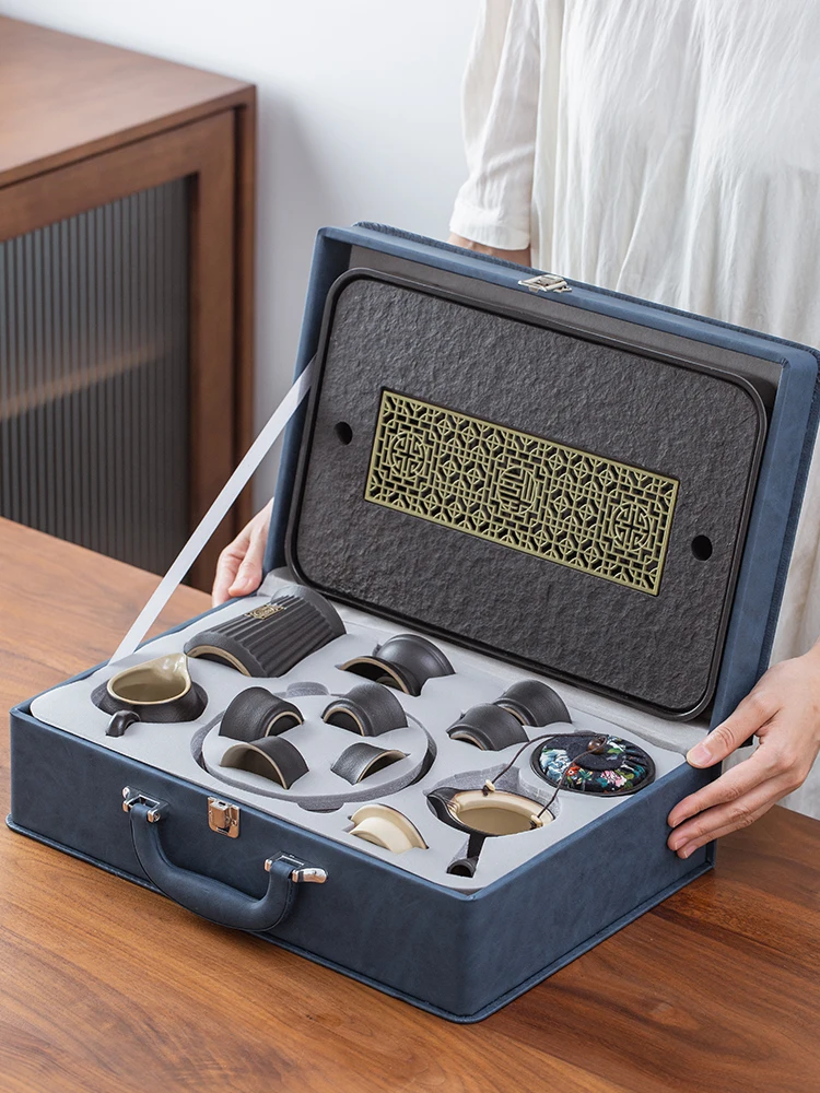 

Luxury Chinese Teaware Sets Ceramic Vintage Handmade Kgift Ung Fu Tea Service Set Porcelain Cooking Pots Set juego de te Teaware