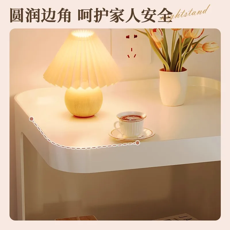 خزانة جانبية لأريكة الرياح الكريمية، غرفة معيشة بسيطة وحديثة، طاولة بجانب السرير من الحديد المطاوع، بجانب السرير، تجارة خارجية عبر الحدود #3