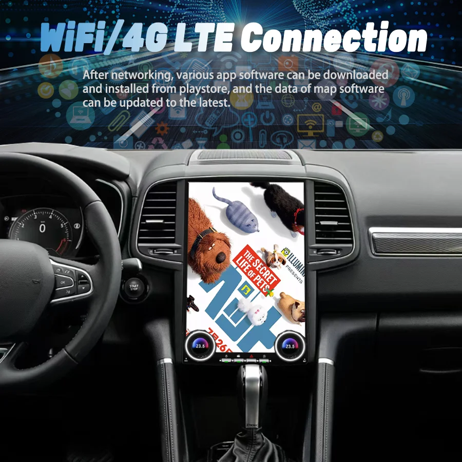 14.5inch For Ford Renault Megane 4 Koleos SM6 Talisman 2016-2019 With Knob Android Multimedia Player Stereo Wireless Carplay GPS view 6