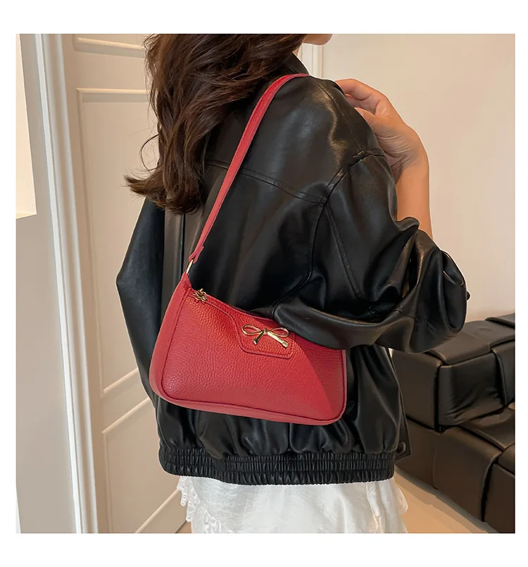 Neu eingetroffene Damen-Umhängetasche mit Schleifendesign, modische, individuelle Pendeltasche – Detail 18