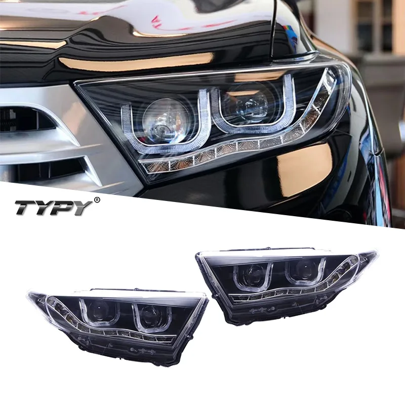 

Car Headlamp Headlights For Toyota New Highlander Modified LED Head Lamp Head Light LED DRL Daytime Running Lights 2012-2014