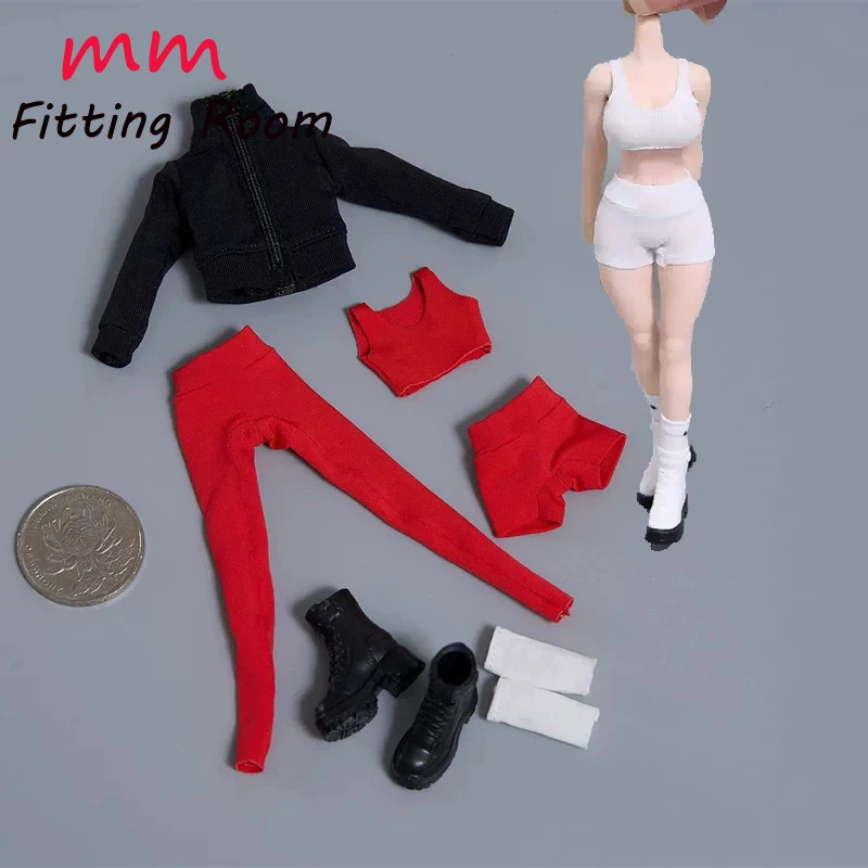 1-12-スケール女性ヨガスポーツ服セット-6-インチアクションフィギュア人形-cdtoys-cd087