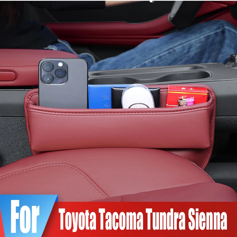 

For Toyota Tacoma Tundra Sienna Prius Car Seat Crevice Storage Box Cup Key Card Phone Holder Multi-function Pocket Organizer Bag