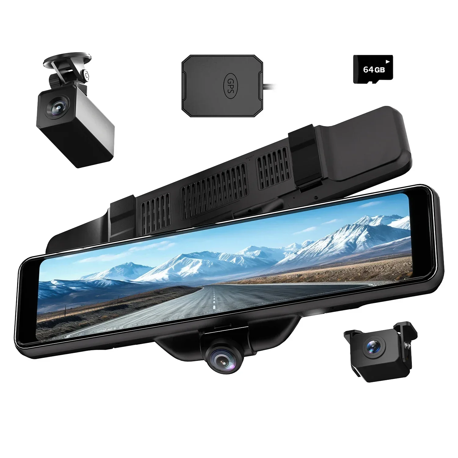 360 Degree Panoramic Front And Rear Car Black Box Dash Cam With Motion Sensor