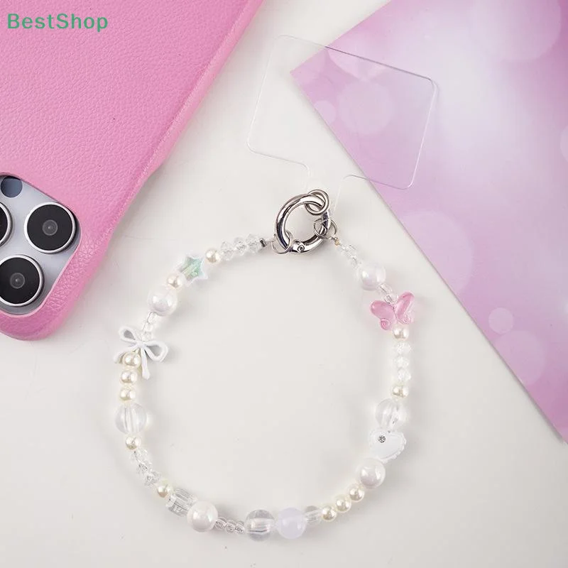 Korean Bowknot Short Hand Wrist Lanyard Pendant Phone Strap For Cell Phone Earphone Backpack Camera Chain Anti-lost Hanging Rope