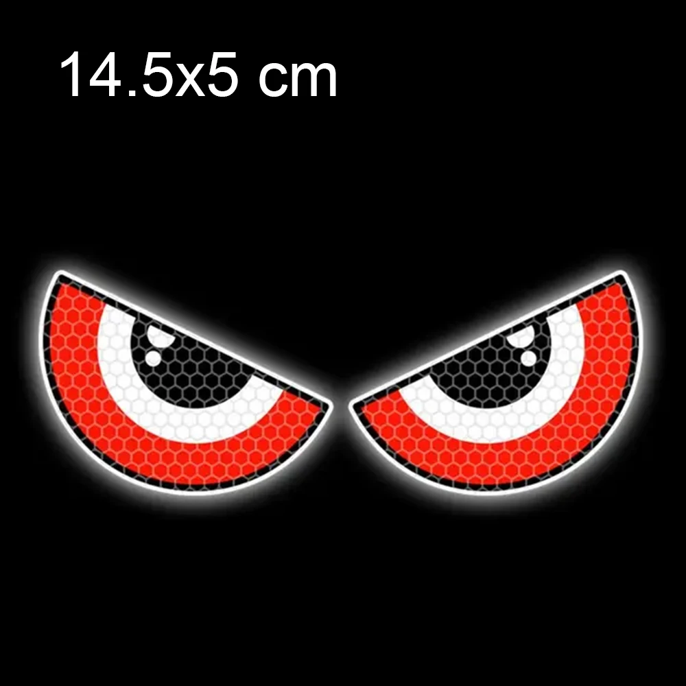 Devil Eyes Car Motorcycle Stickers Helmet Fairing Rear Window Decoration Decal Motor Reflective Night Safety Warning Stickers