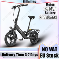 Electric Bicycle Hillmiles 250W Brushless Motor 36V10.4AH Lithium Battery Electric Bike Adult City Commuting 14 Inch Tire E-bike
