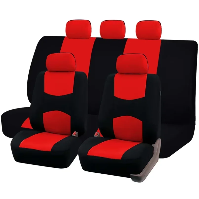 Fundas de Asiento de Coche Bicolor de Tela Lisa, Elegantes y Universales, de Poliéster, Compatibles con la Mayoría de los Coches