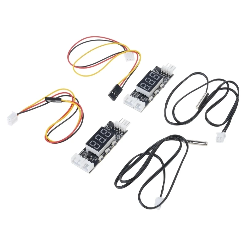 U55B 12V 3A PWM Fan Controller Digital Temperature Readout Customizable Speed Setting