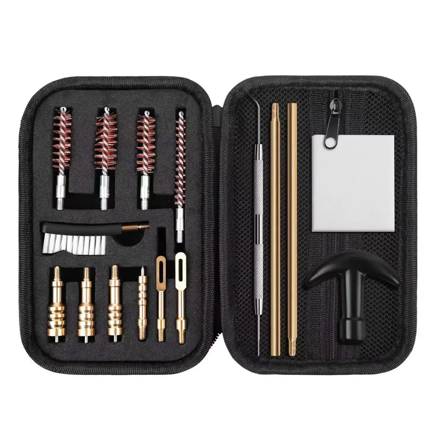 

Hard box 16 piece universal cotton brush wire cleaning tube brush extension rod sleeve 22 357 38 40 44 45 9mm cleaning set