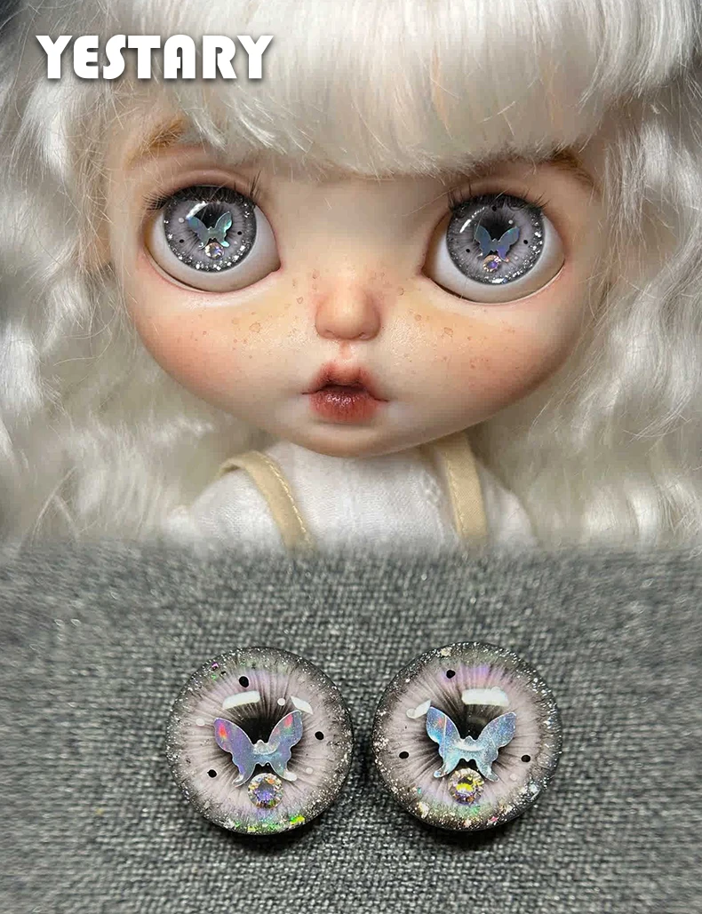 

YESTARY Blythe Eye Piece BJD Doll Accessories 14mm Eyes For Blythe Doll Diy Handmade magnetic Eye chip For Blythe BJD Doll Gifts