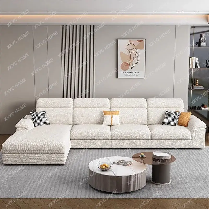 New cotton-linen sand hairpin modern minimalist minimalist sofa for small living rooms, small apartments, and home use