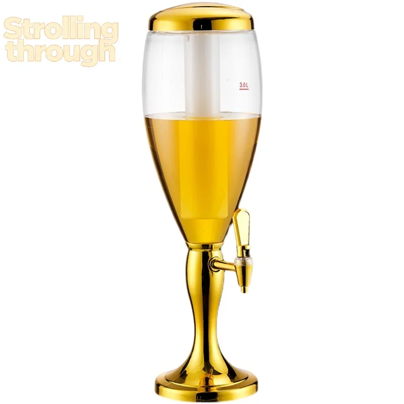 

Alcohol Cannon Double Head 3L Beer Cannon Commercial Luminous Beer Machine Wine Tower Bar Ktv Draft Beer Keg 5L Beverage Keg