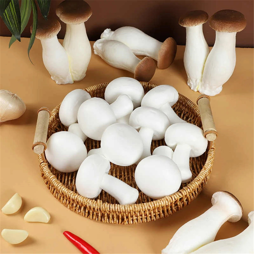 

fake artificial vegetables Kitchen cabinet restaurant store shop decoration simulation Eryngii King Oyster Mushroom mushroom