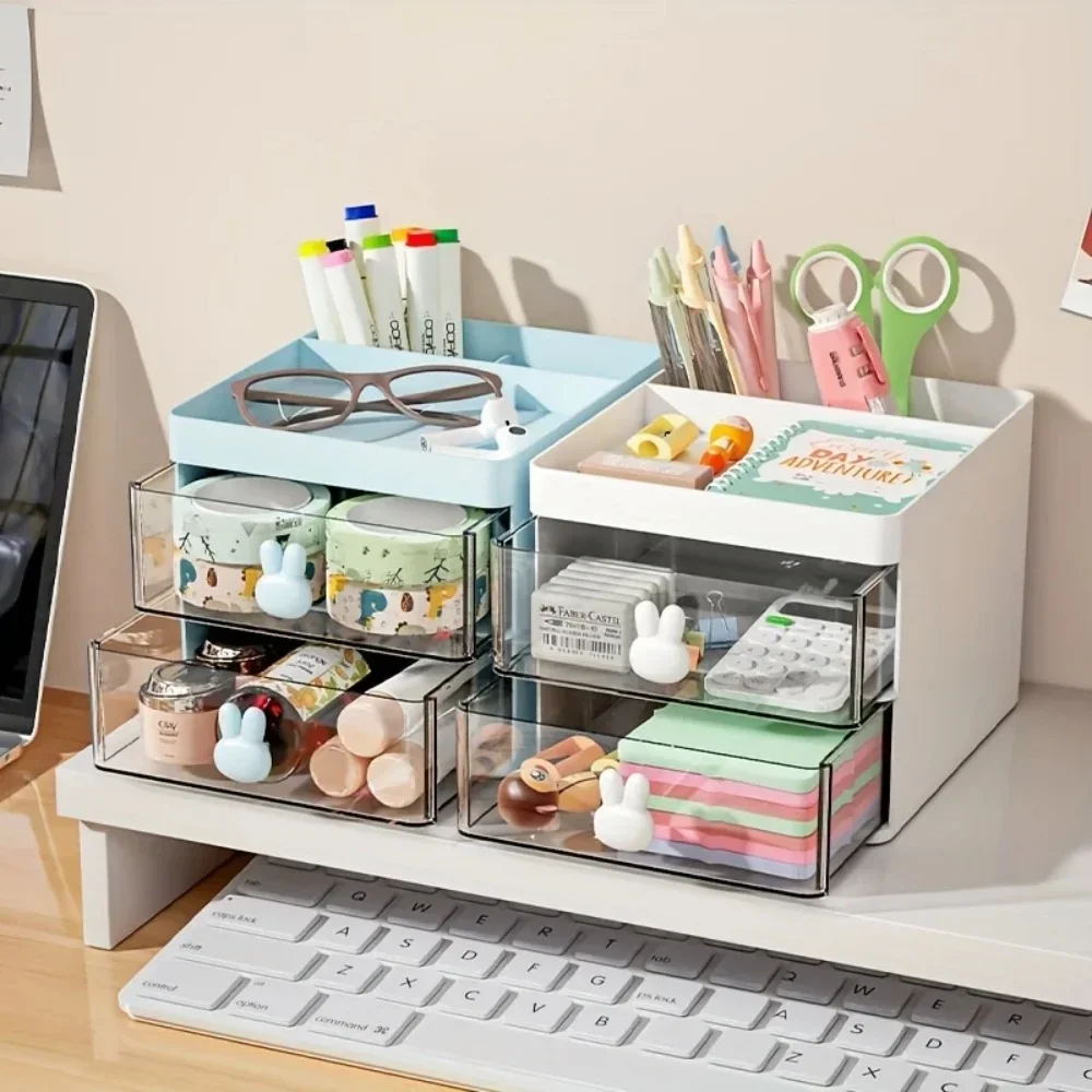 Small drawer-type pen container, home desk, glove compartment, desktop stationery, remote control storage box.Holiday gift