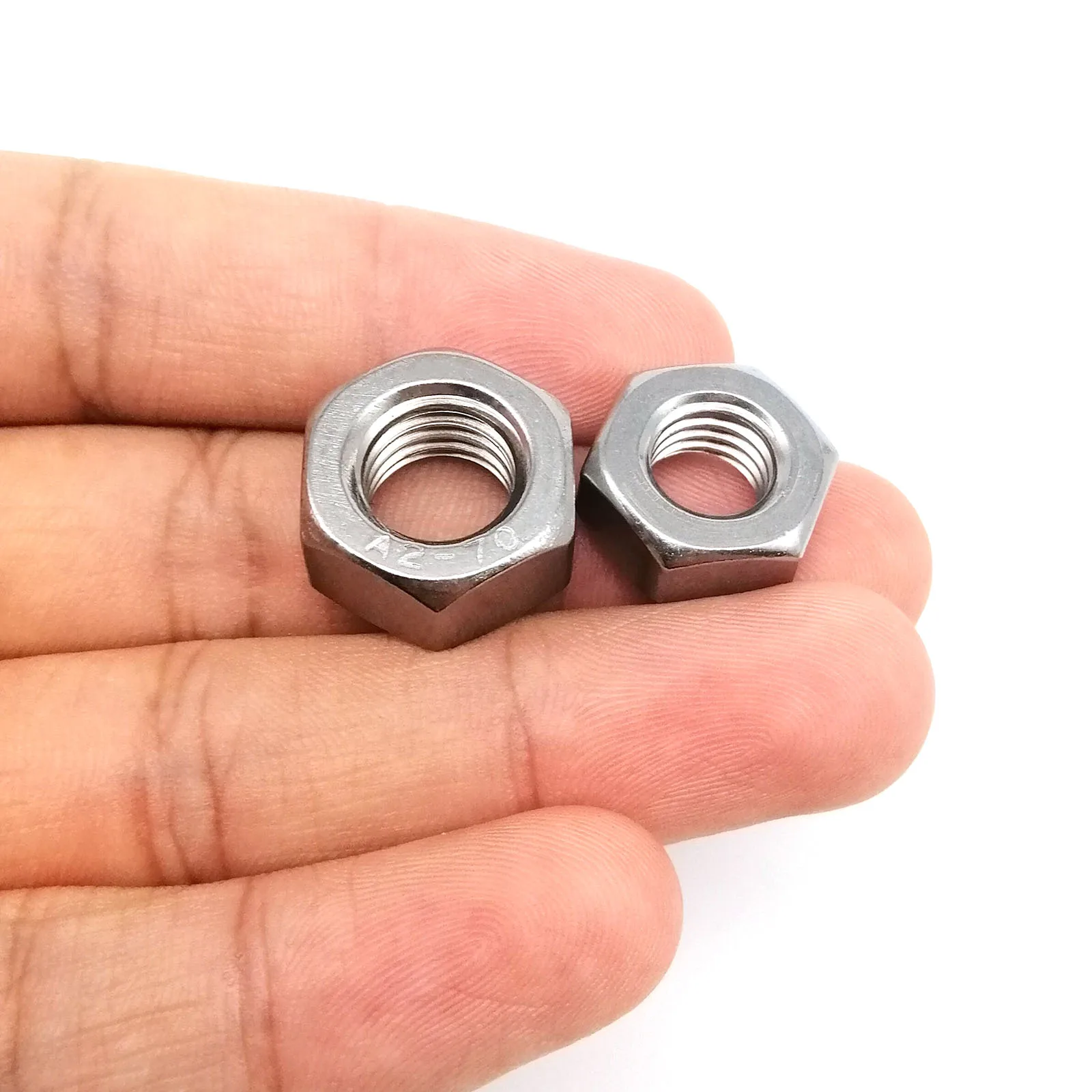 5/10/50 قطعة اليد اليسرى الموضوع M3 M4 M5 M6 M8 M10 M12 DIN934 304 A2-70 الفولاذ المقاوم للصدأ عكس عرافة مسدس الجوز