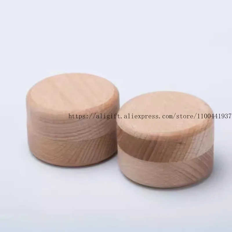 

Vintage Round Wooden Jewelry Box - Small Handcrafted Ring & Earring Organizer Antique Style Storage Container for Keepsakes