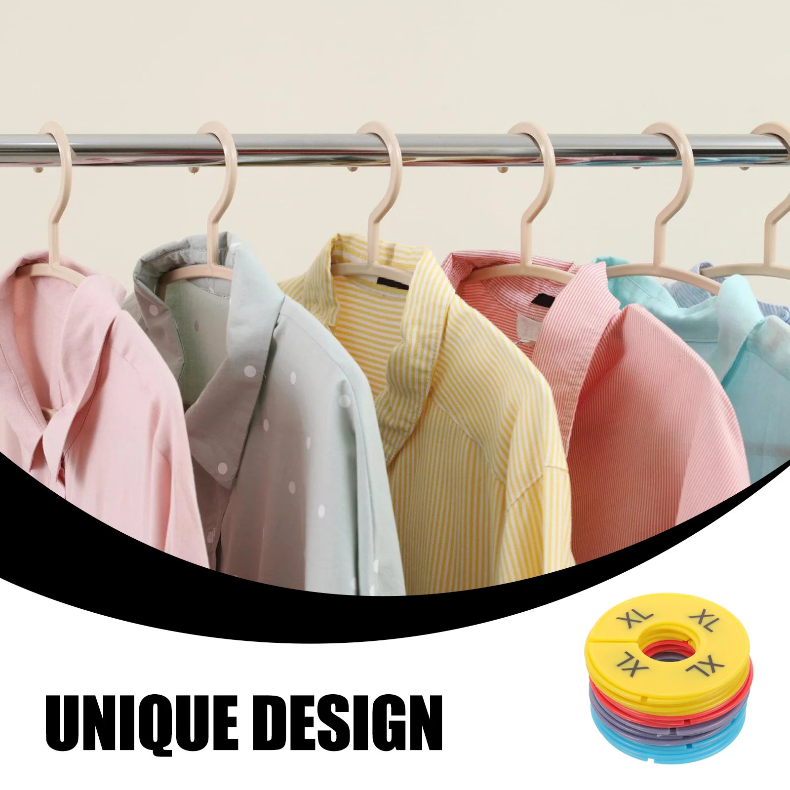 20 قطعة فواصل حجم الملابس فواصل خزانة بلاستيكية S M L Xl لتعليق الملابس منظمة المنزل متجر بيع بالتجزئة استخدام