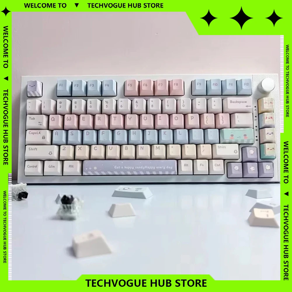 MOA Cherry PBT Dye Candy Keycap Colorful Personalise Sublimation Mechanical Keyboard Keycap Customized PC Gamer Accessories