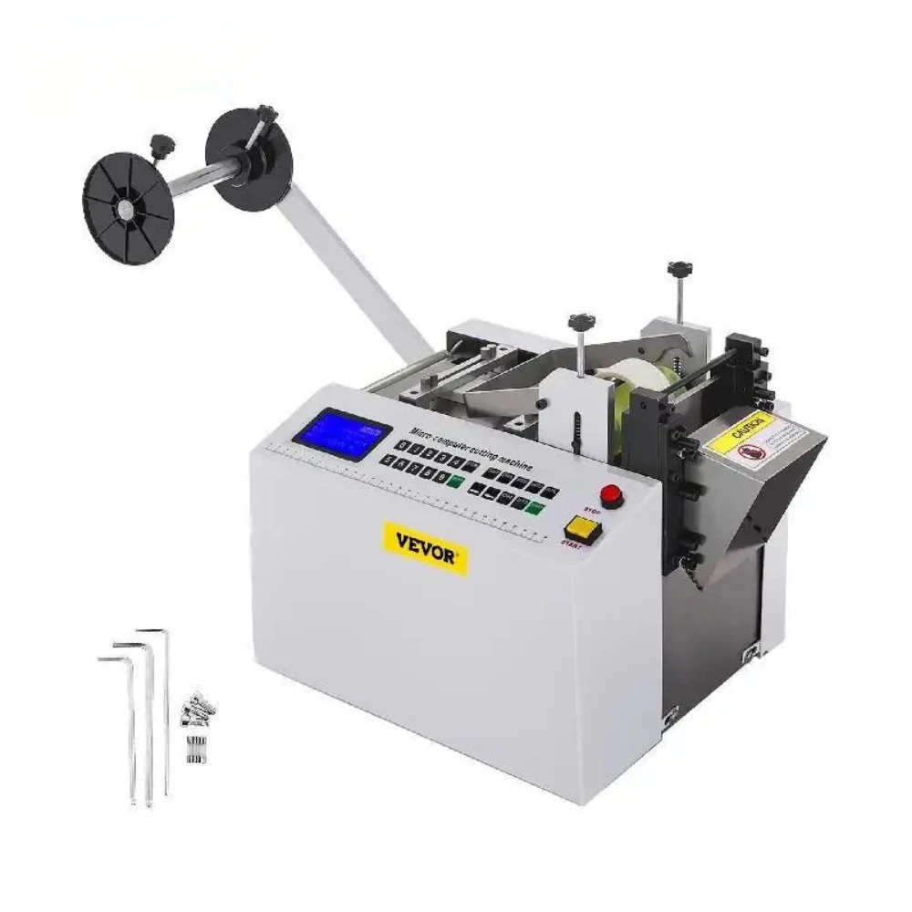 

VEVOR YS-100 Auto Heat Shrink Tube Cutting Machine 350W Micro-Computer Control Cable Pipe Die Cutter PVC Tape Belt Cold Cutting