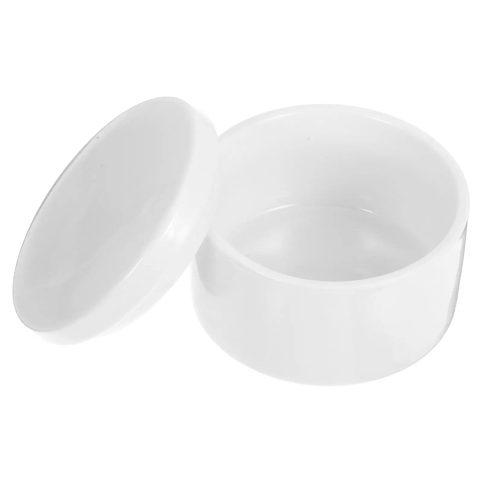 

Ceramic Jewelry Box White Round Storage Box Smooth Surface Ring Earrings Organizer Case for Daily Use Ceramic Jewelry Case