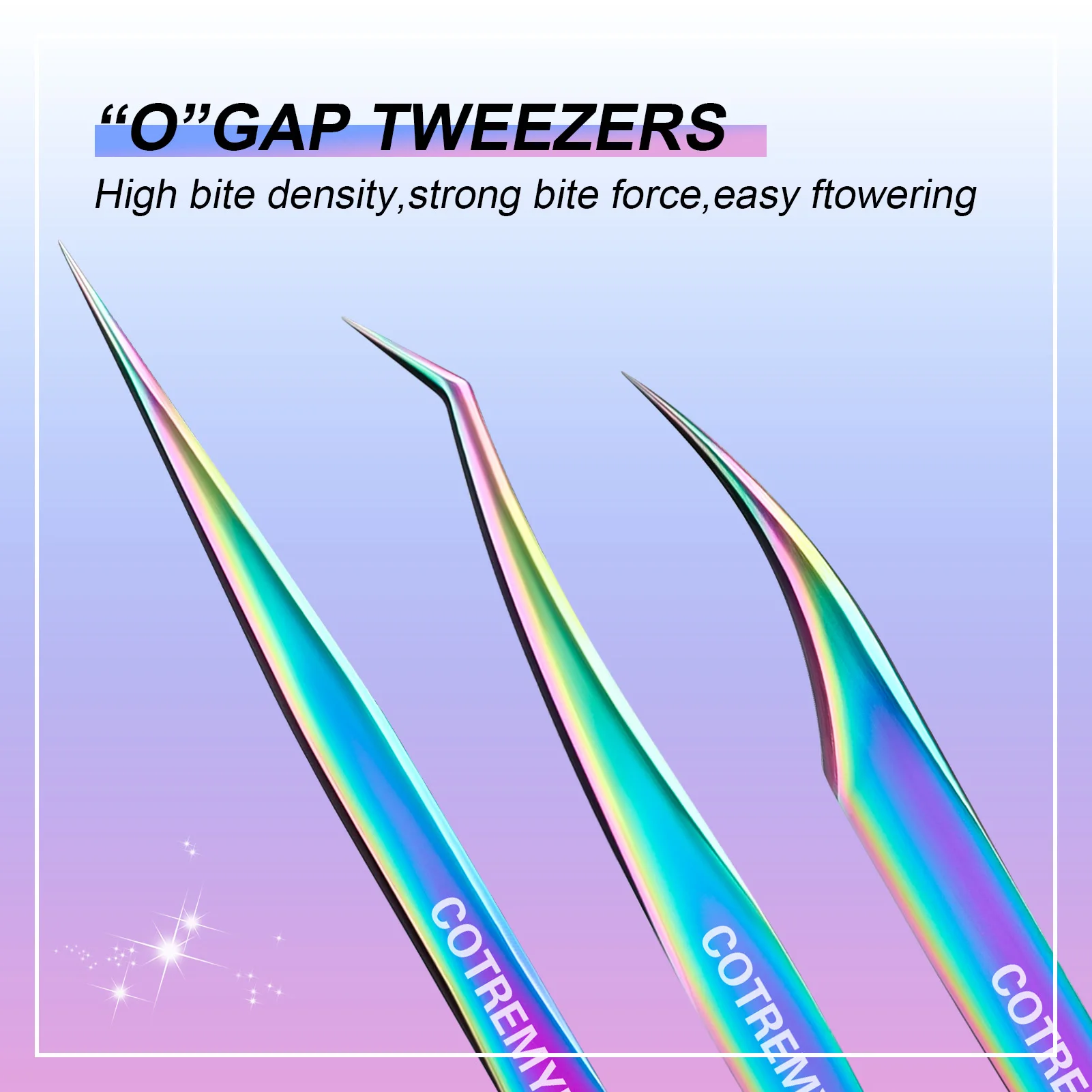 Stainless Steel Slanted Eye Brow Clips Lashes Extension Applicator Tweezers Hair Removal for Makeup Cosmetic Tool