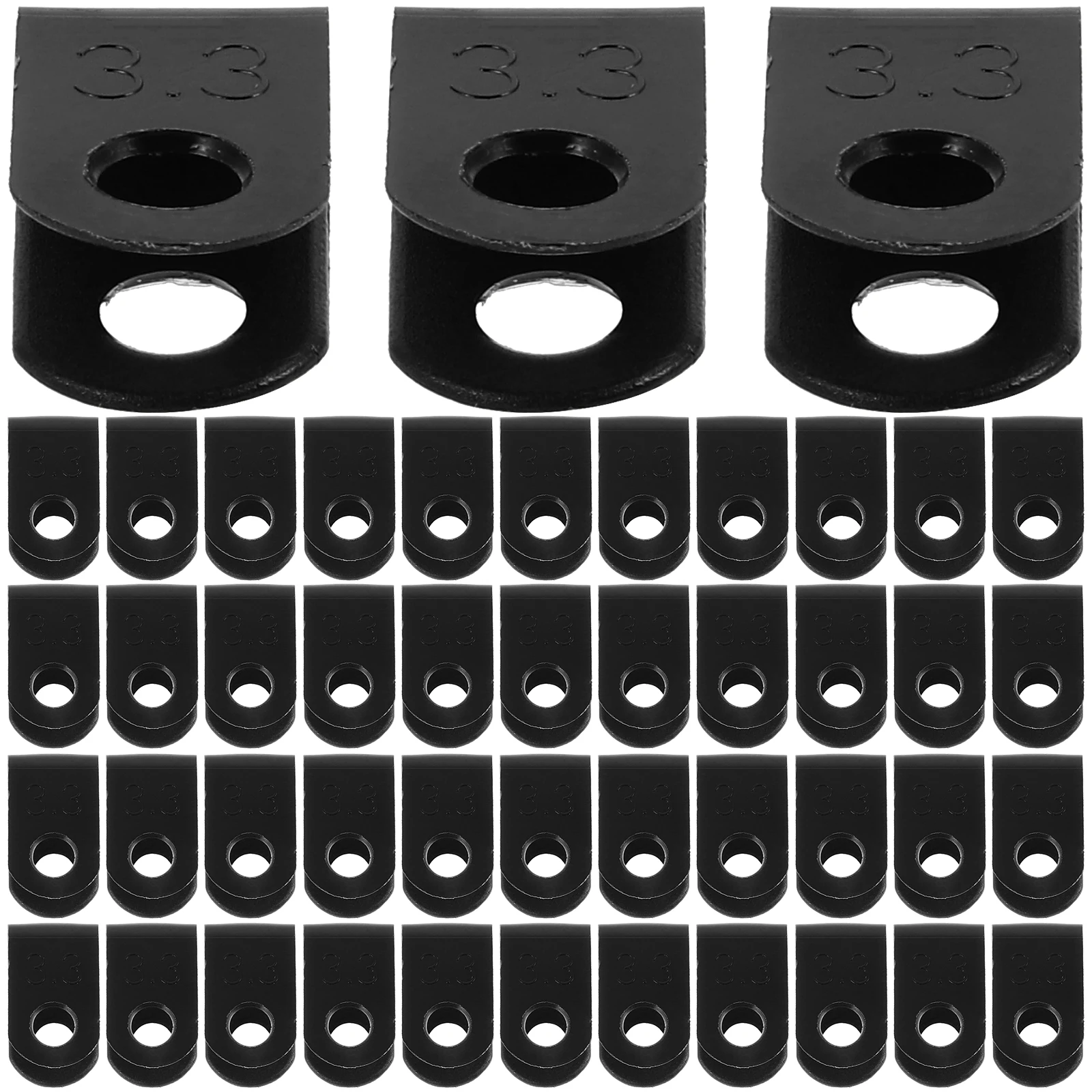 

1000pcs Cable Clamps Wire Buckle Cord Fixing Plastic Black 3 3U Shaped Bracket Hose Clamp Kit Small Brake Line