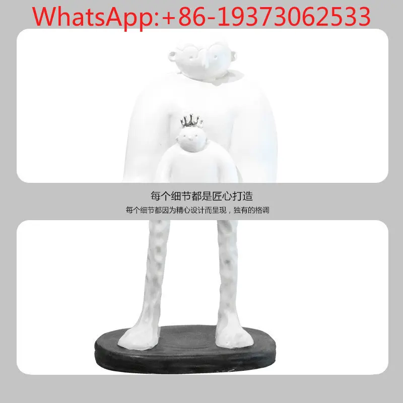 Creative Abstract Character Sculpture Tabletop Thinker Cartoon Doll Art Installation Ornament view 5