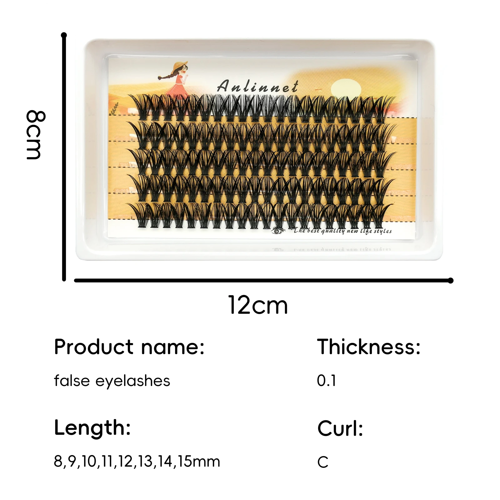 100 Cluster mit 30D/40D/50D Make-up-Wimpern, natürliche Wimpernverlängerung, Wimpernclustern, persönliches Pfropfwerkzeug für falsche Wimpern