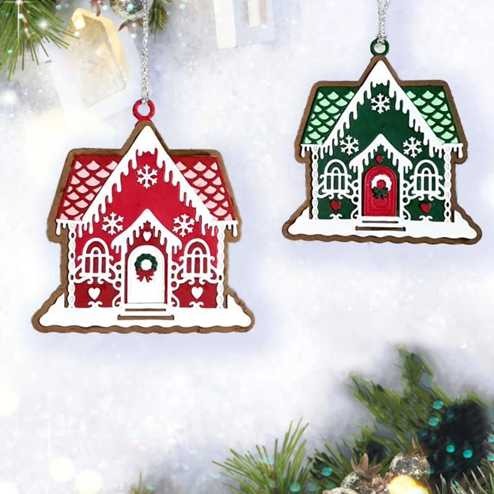 Lucky Goddess Metal Cutting Dies Snowman & Snowhouse Diy Scrapbooking Photo Album Decorative Embossing Paper Card Crafts