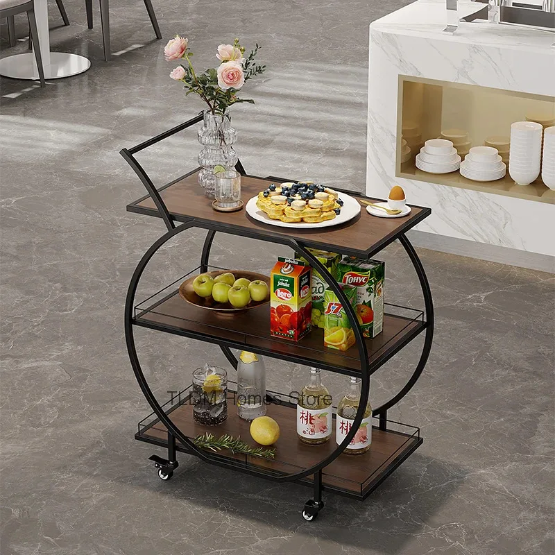 Side Bathroom Hotel Handcart Work Street Push Moving Hotel Handcart Extended Trolley Reinigungs Wagen Commercial Furniture