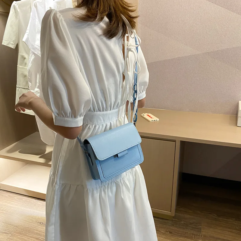 2024 Autumn New Trendy Versatile Chain Small Square Bag Retro Shoulder Crossbody Bags for Women