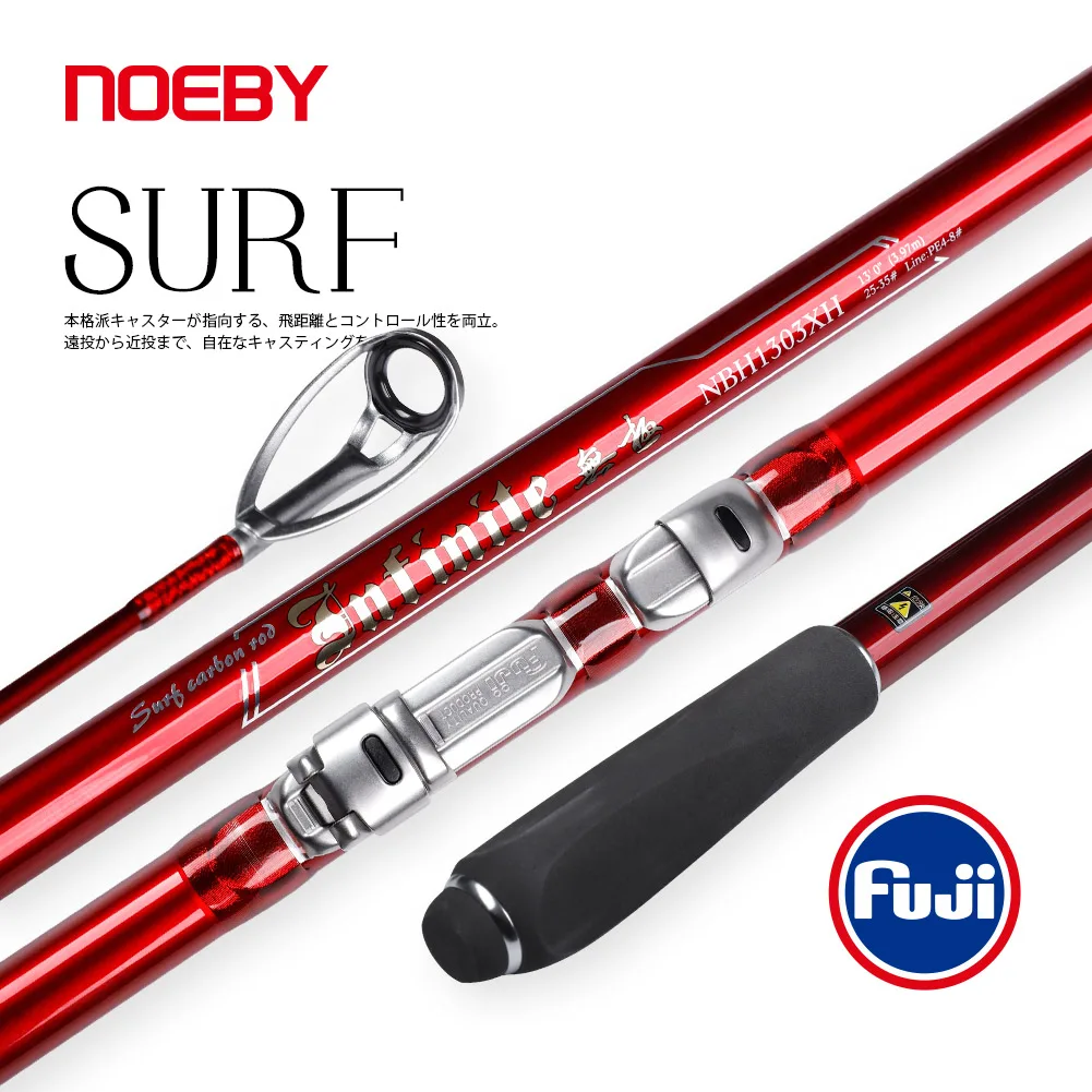 Noeby-Surfcasting Fishing Rod, 3 Sections, Super Hard Rod, Beach Saltwater Fishing Rod, 3 Sections, Sinker100-260g, 3.97m, 4.28m