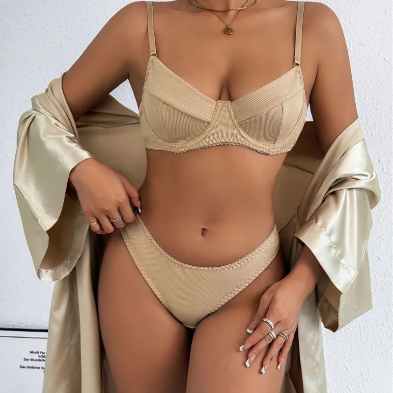 

Торнова Элегантное нижнее белье Трусики Сплошной цвет Нежный тонкий сбор с открытой спиной Интересный романтический комплект интимного нижнего белья