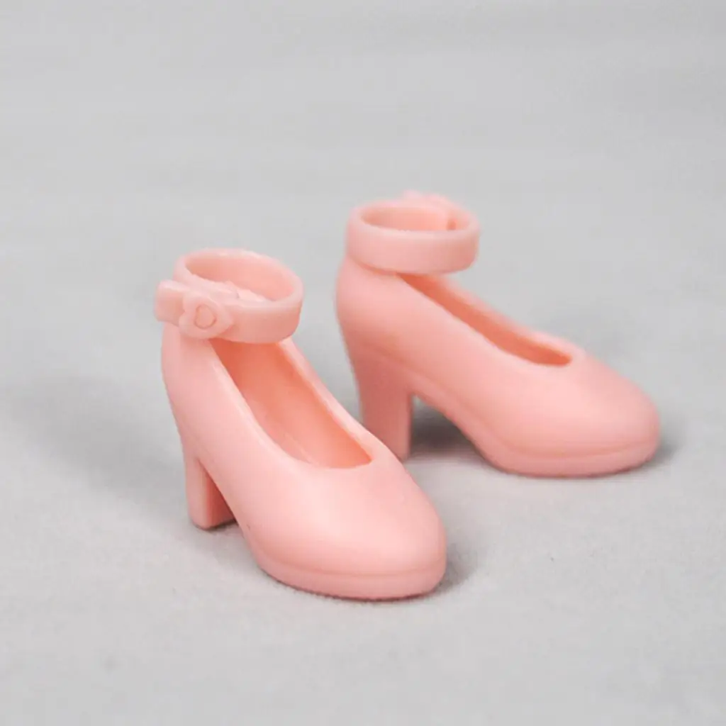 Scarpe con Tacco Alto per Bambola BJD 1/6, Accessorio di Moda in Plastica Rosa per Bambole Blythe, Gioco di Ruolo per Bambini